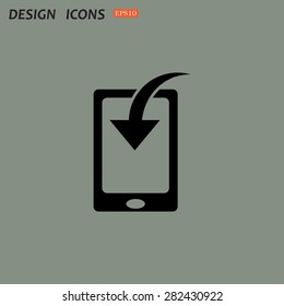 Mobile Phone Download Icon. vector design