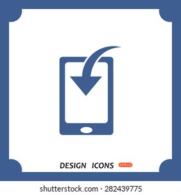 Mobile Phone Download Icon. vector design