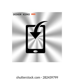 Mobile Phone Download Icon. vector design