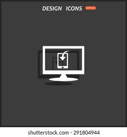 Mobile Phone Download Icon. vector design