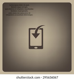 Mobile Phone Download Icon. vector design