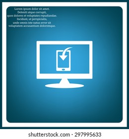 Mobile Phone Download Icon. vector design