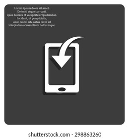 Mobile Phone Download Icon. vector design