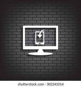 Mobile Phone Download Icon. vector design