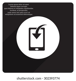 Mobile Phone Download Icon. vector design