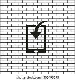 Mobile Phone Download Icon. vector design