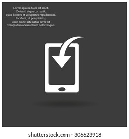 Mobile Phone Download Icon. vector design