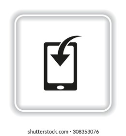 Mobile Phone Download Icon. vector design