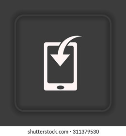Mobile Phone Download Icon. vector design