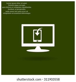 Mobile Phone Download Icon. vector design