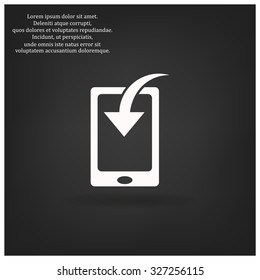 Mobile Phone Download Icon. vector design