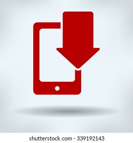 Mobile Phone Download Icon. vector design