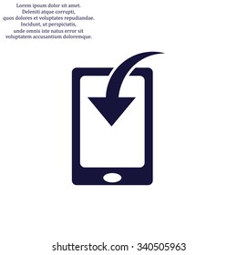 Mobile Phone Download Icon. vector design
