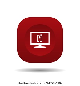 Mobile Phone Download Icon. vector design