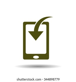 Mobile Phone Download Icon. vector design