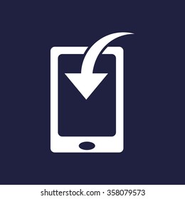 Mobile Phone Download icon, vector illustration. Flat design style