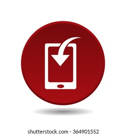 Mobile Phone Download icon, vector illustration. Flat design style