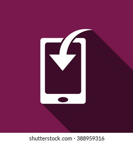 Mobile Phone Download Icon. vector design
