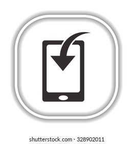 Mobile Phone Download Modern design flat style icon
