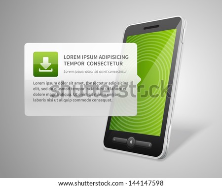 Mobile Phone Download Vector Backgroud Stock Vector (Royalty Free