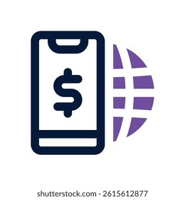 mobile phone dual tone icon. Sleek and modern vector icon for websites, mobile apps, marketing materials, and corporate design. Fully scalable and ready to use.