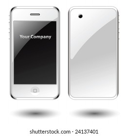 Mobile phone editable vector illustration