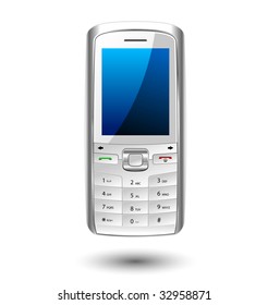 Mobile phone editable vector illustration