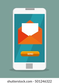 mobile phone email envelope icon design