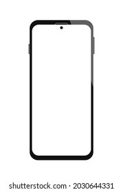 Mobile phone empty screen editable vector 