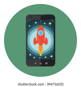 Mobile Phone Fast Space Rocket