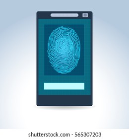 Mobile phone with fingerprint scan