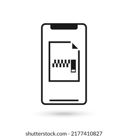 Handy-Wohnung Design mit Archivdatei Symbol.