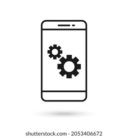Diseño plano de teléfono móvil con señal de equipo.