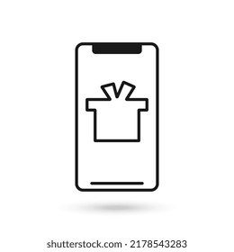 Diseño plano de teléfono móvil con señal de caja de regalo.
