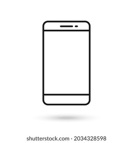 Icono de diseño plano de teléfono móvil.