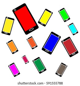 Mobile phone flat icon