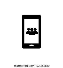 Mobile phone flat icon