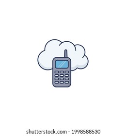 mobile phone Flat Icon Isolated On White Background