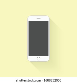 icono plano de teléfono móvil con vista superior.