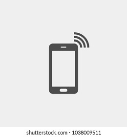 Mobile phone flat vector icon. Smartphone flat vector icon