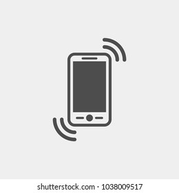 Mobile phone flat vector icon. Smartphone flat vector icon