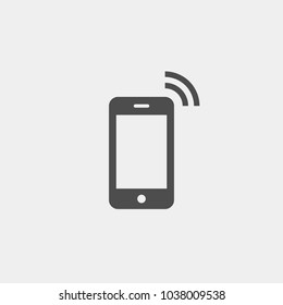 Mobile phone flat vector icon. Smartphone flat vector icon