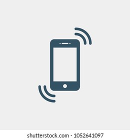 Mobile phone flat vector icon. Smartphone flat vector icon