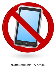 mobile phone forbidden - icon