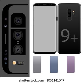 mobile phone front and back (Vector)