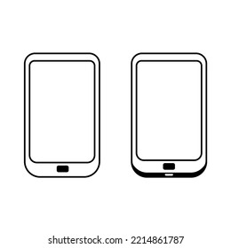 Mobile Phone gadget line icon vector isolated on white background