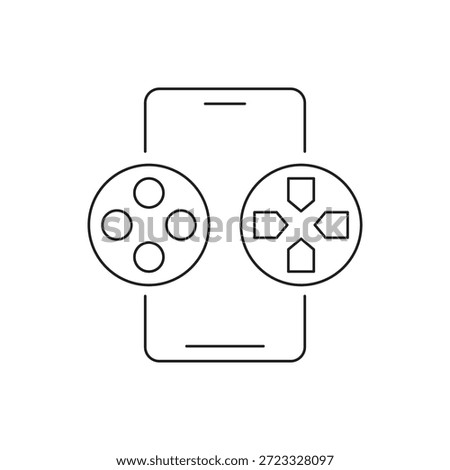 Mobile phone game console and joystick button outline