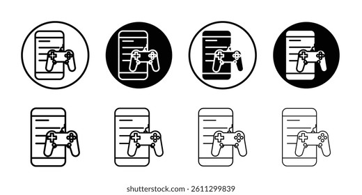 mobile phone game icon Flat illustration sign