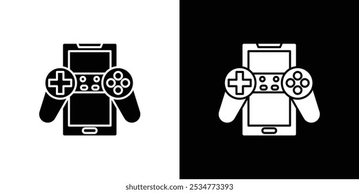 mobile phone game icon linear logo isolated