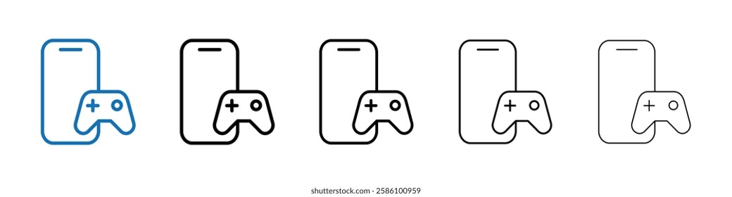 mobile phone game icon Outline vector logo for web ui